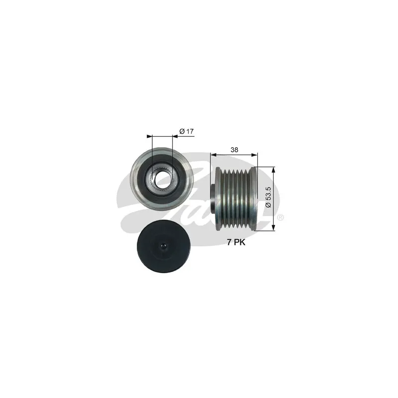 Poulie roue libre, alternateur GATES OAP7190