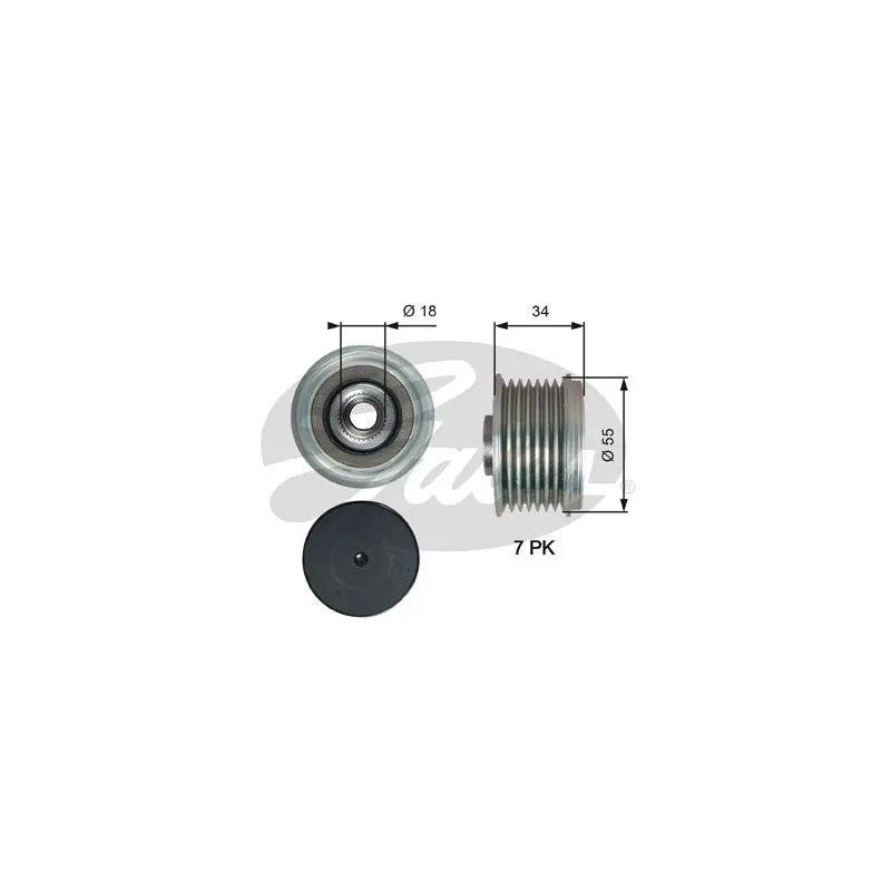 Poulie roue libre, alternateur GATES OAP7213