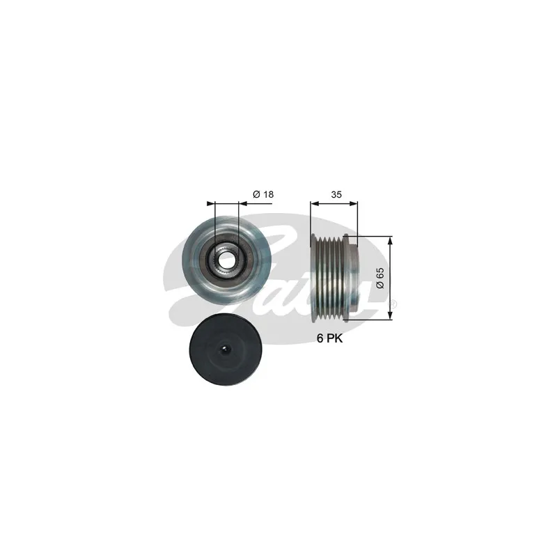 Poulie roue libre, alternateur GATES OAP7217