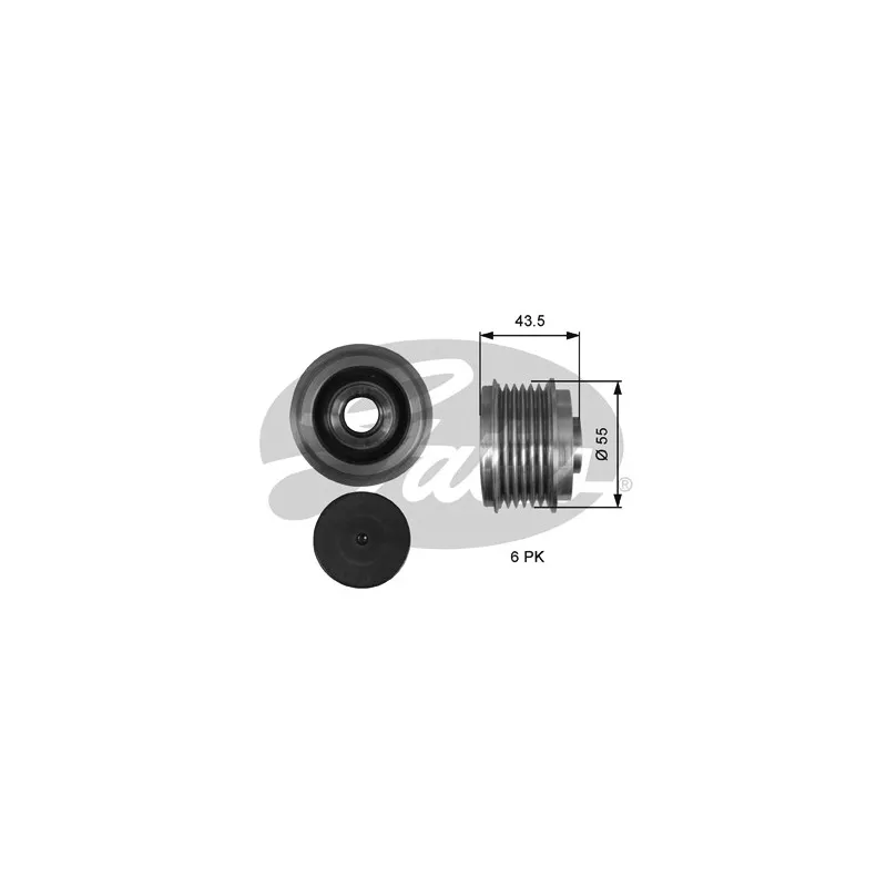 Poulie roue libre, alternateur GATES OAP7219