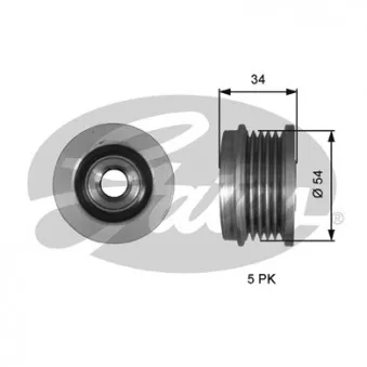 Poulie roue libre, alternateur GATES OAP7220