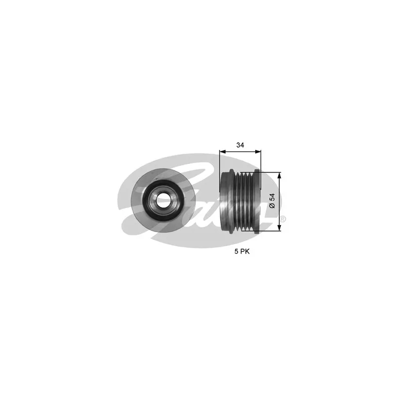 Poulie roue libre, alternateur GATES OAP7220