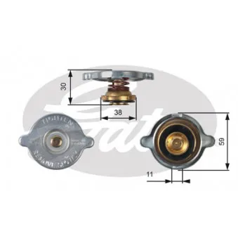 Bouchon de radiateur GATES RC102