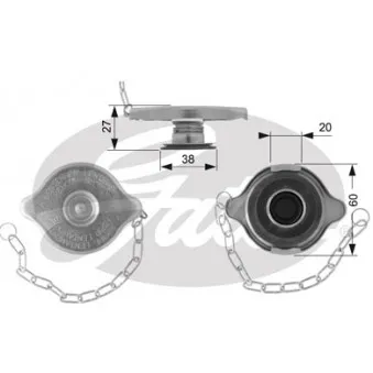 Bouchon de radiateur GATES RC108