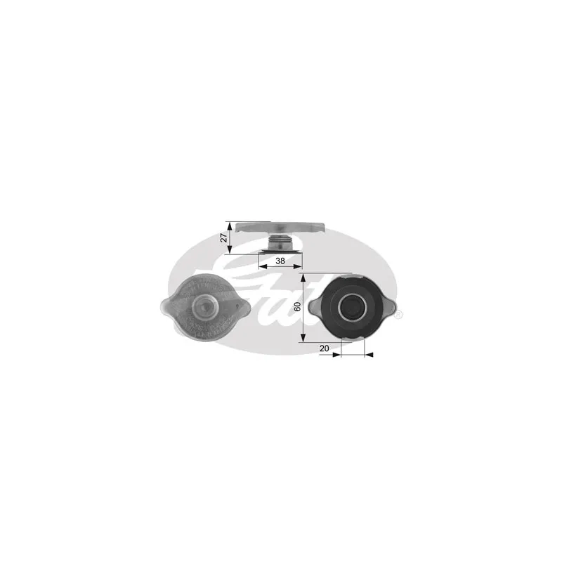 Bouchon de radiateur GATES RC114