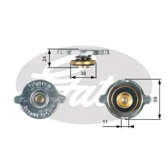 Bouchon de radiateur GATES RC116