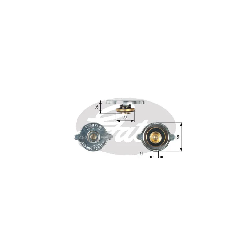 Bouchon de radiateur GATES RC116