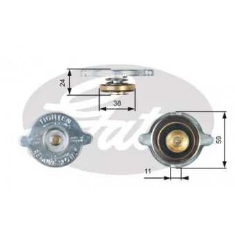 Bouchon de radiateur GATES RC118