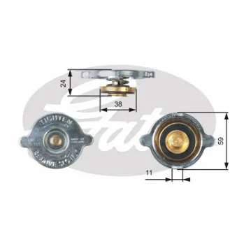 Bouchon de radiateur GATES RC119