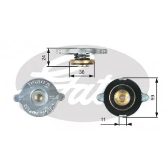 Bouchon de radiateur GATES RC120