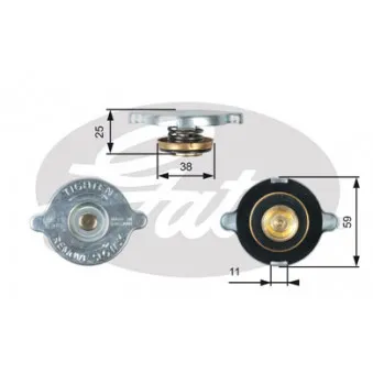 Bouchon de radiateur GATES RC122