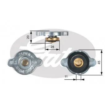 Bouchon de radiateur GATES RC124