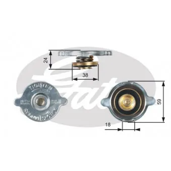 Bouchon de radiateur GATES RC125