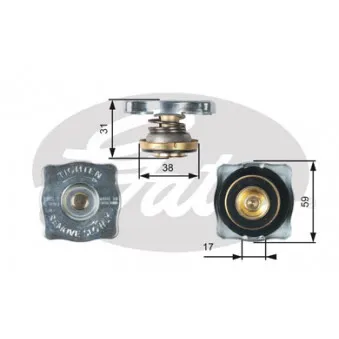 Bouchon de radiateur GATES RC130