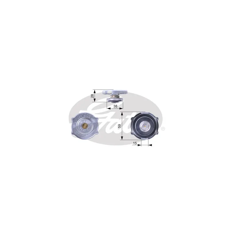 Bouchon de radiateur GATES RC135