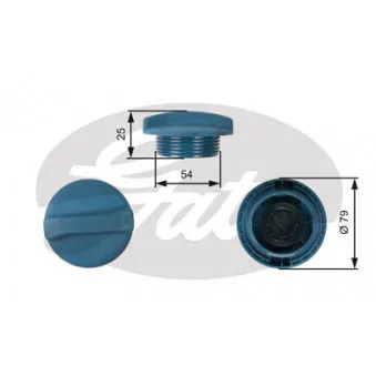 Bouchon, réservoir de liquide de refroidissement GATES RC205