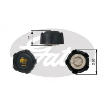 Bouchon, réservoir de liquide de refroidissement GATES RC223