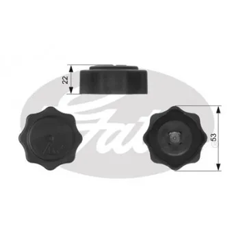 Bouchon, réservoir de liquide de refroidissement GATES RC229