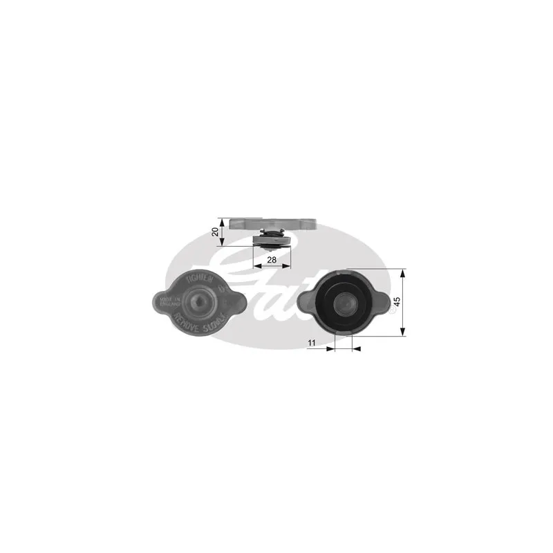 Bouchon, réservoir de liquide de refroidissement GATES RC232