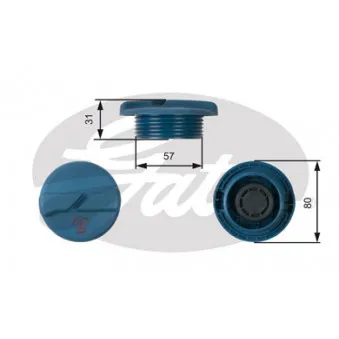 Bouchon, réservoir de liquide de refroidissement GATES RC234