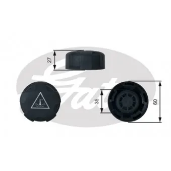 Bouchon, réservoir de liquide de refroidissement GATES RC247
