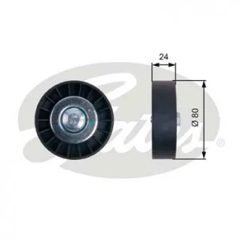 Poulie renvoi/transmission, courroie trapézoïdale à nervures GATES