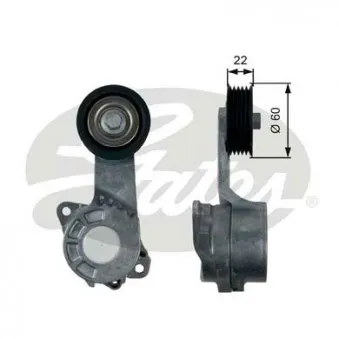 Poulie-tendeur, courroie trapézoïdale à nervures GATES