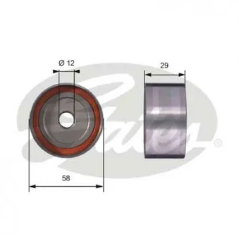Poulie renvoi/transmission, courroie de distribution GATES T42025