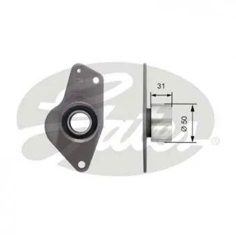 Poulie renvoi/transmission, courroie de distribution GATES T42089