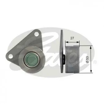 Poulie renvoi/transmission, courroie de distribution GATES T42097