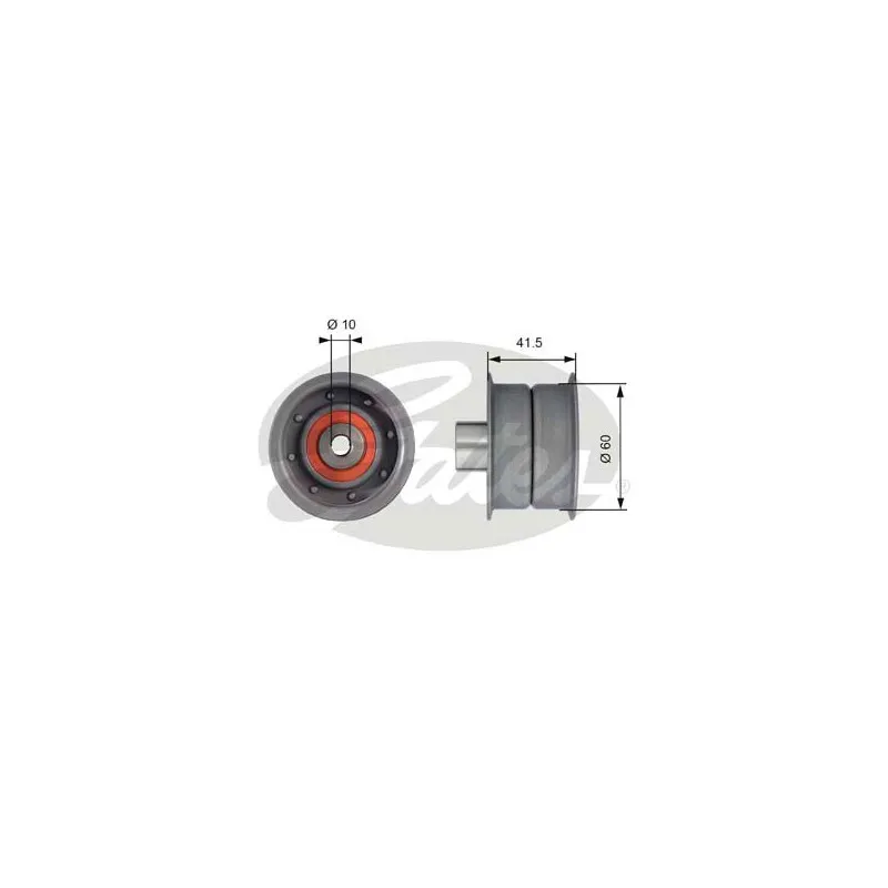 Poulie renvoi/transmission, courroie de distribution GATES T42106