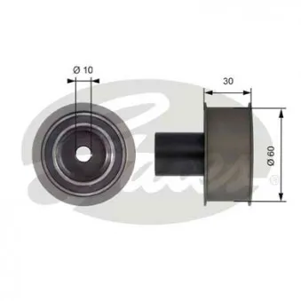 Poulie renvoi/transmission, courroie de distribution GATES T42136