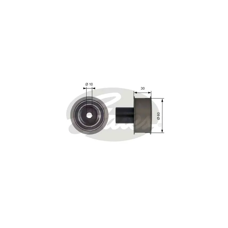 Poulie renvoi/transmission, courroie de distribution GATES T42136