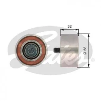 Poulie renvoi/transmission, courroie de distribution GATES T42141