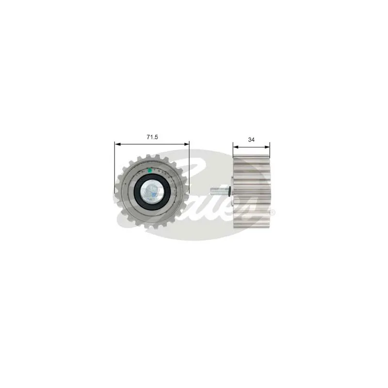 Poulie renvoi/transmission, courroie de distribution GATES T42183