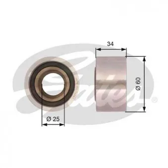 Poulie renvoi/transmission, courroie de distribution GATES T42187
