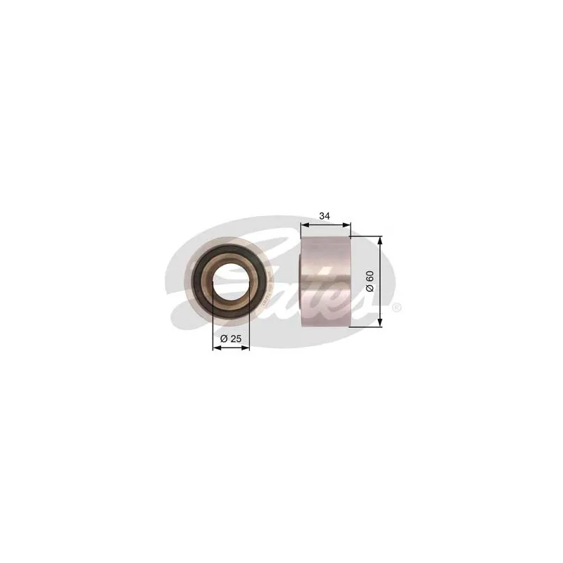 Poulie renvoi/transmission, courroie de distribution GATES T42187