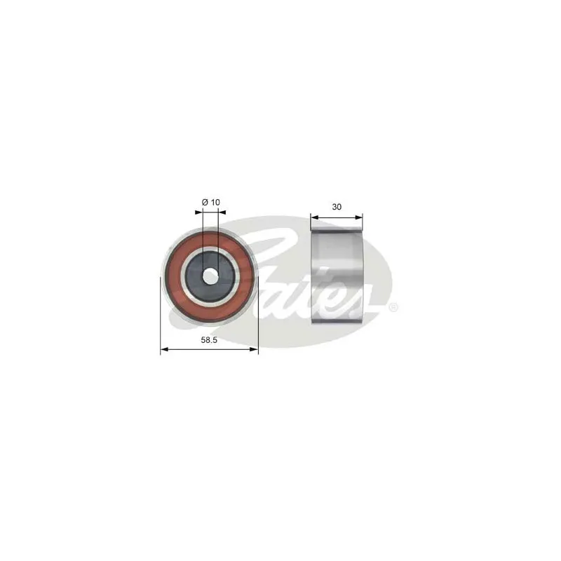 Poulie renvoi/transmission, courroie de distribution GATES T42202