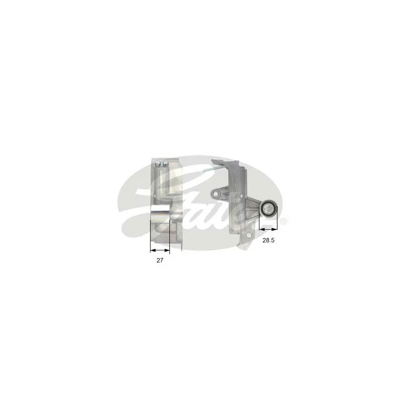 Amortisseur de vibrations, courroie de distribution GATES T43028