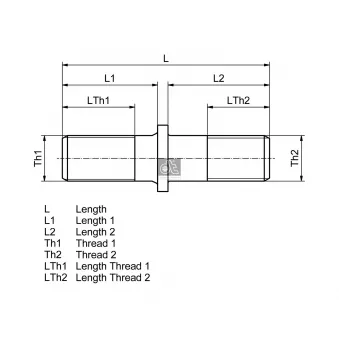 Boulon de roue DT 10.10040
