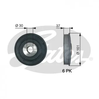 Poulie, vilebrequin GATES TVD1002