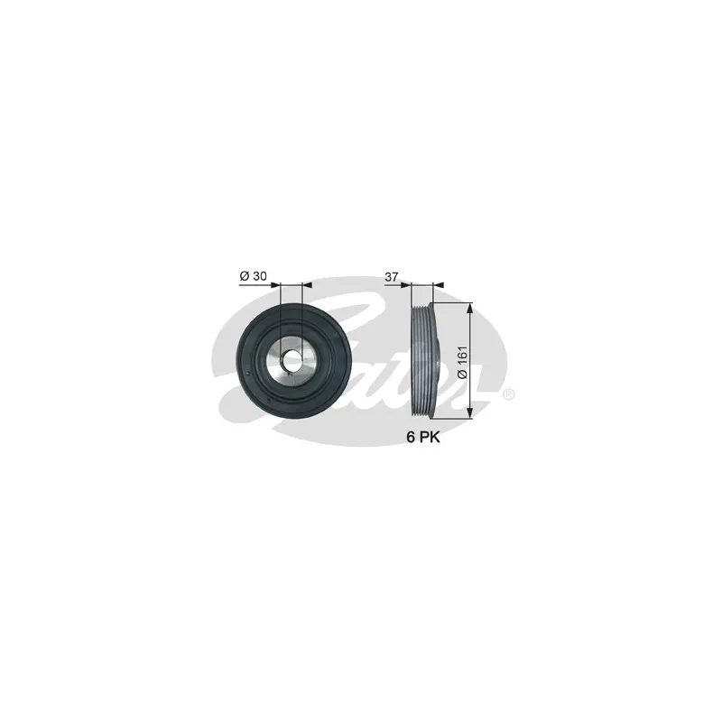 Poulie, vilebrequin GATES TVD1002