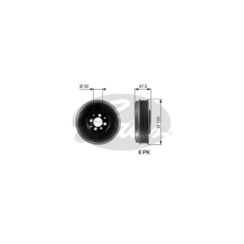 Poulie, vilebrequin GATES TVD1003
