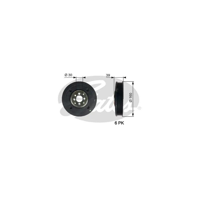 Poulie, vilebrequin GATES TVD1004