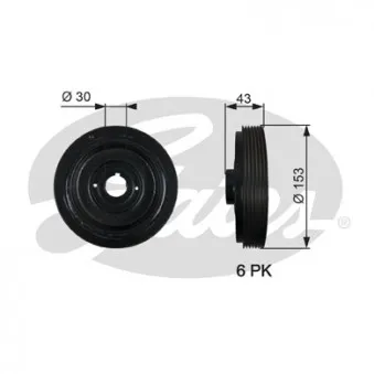 Poulie, vilebrequin GATES TVD1005