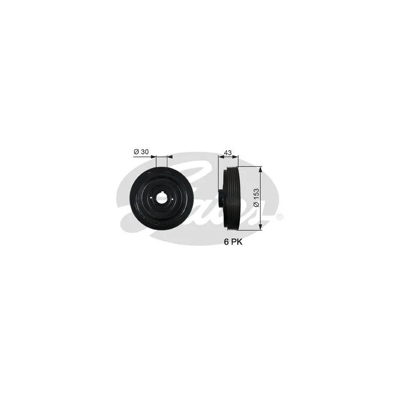 Poulie, vilebrequin GATES TVD1005