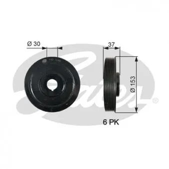 Poulie, vilebrequin GATES TVD1006