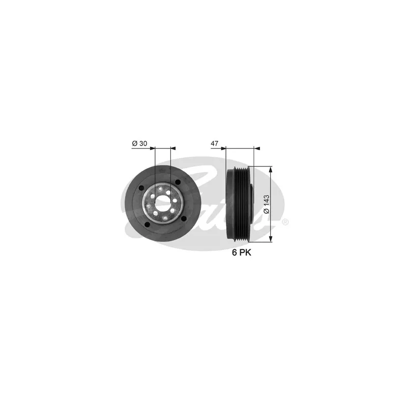Poulie, vilebrequin GATES TVD1014