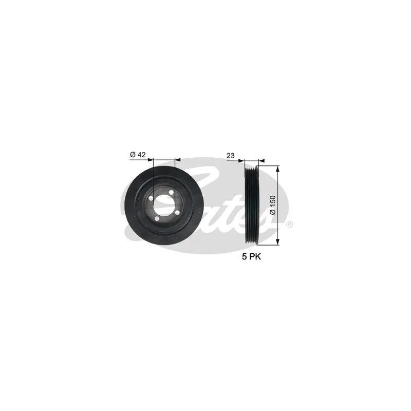 Poulie, vilebrequin GATES TVD1026
