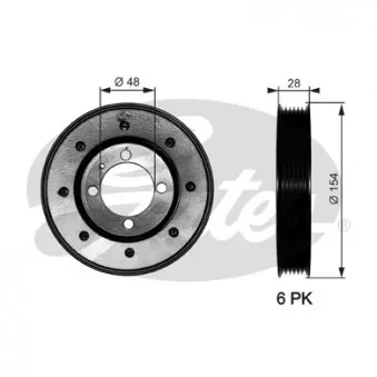 Poulie, vilebrequin GATES TVD1029
